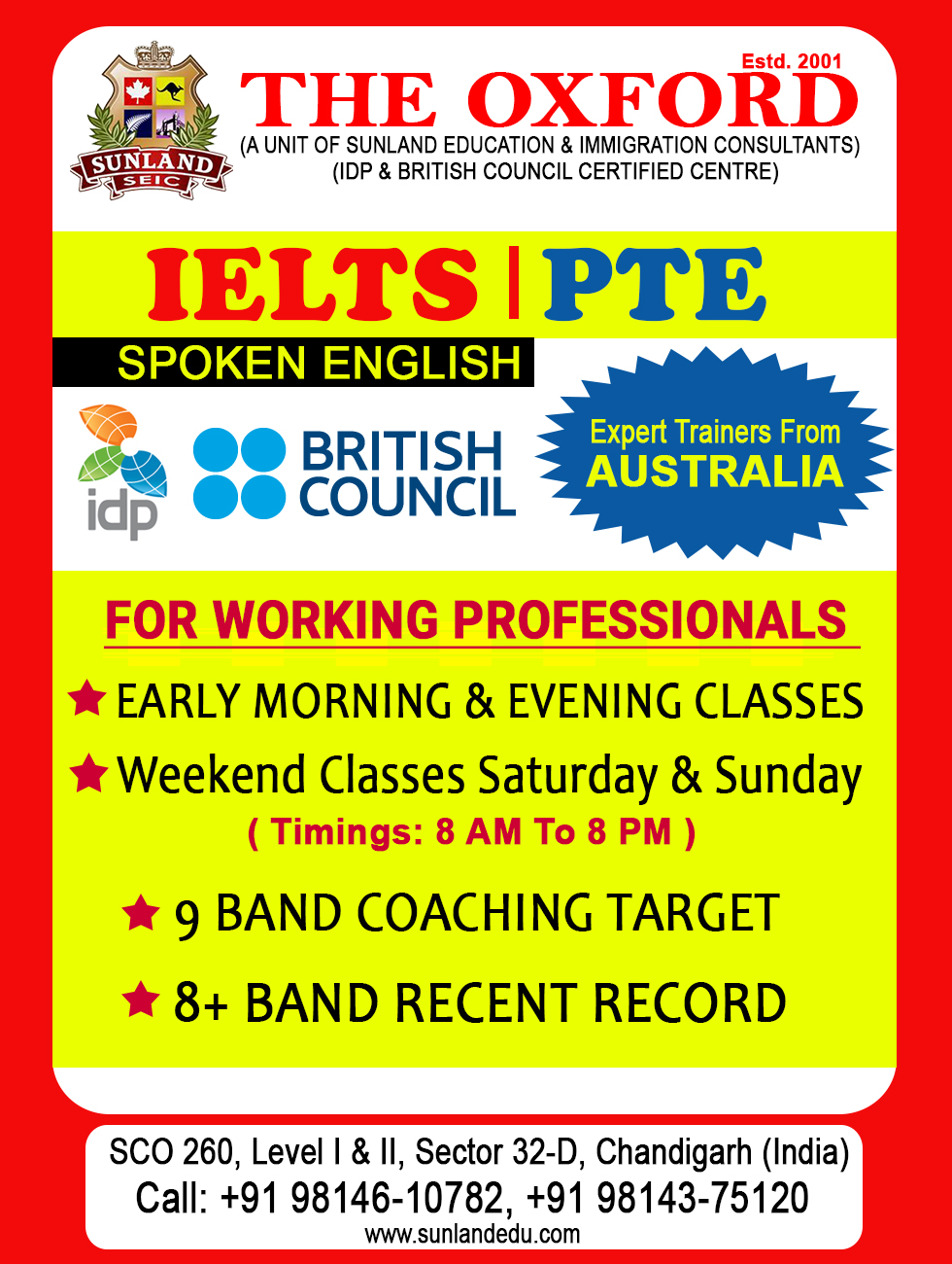 PTE Classes, IELTS Coaching Centre in Chandigarh